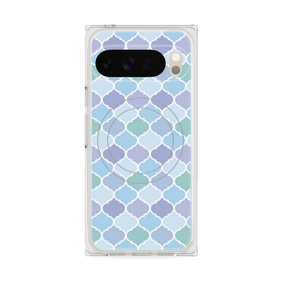 プレミアムスクエアケース with Pixelsnap［ Moroccan1 color - Blue ］