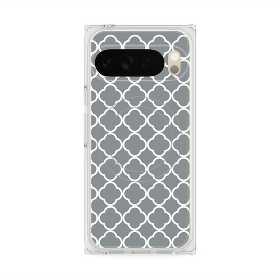 プレミアムスクエアケース with Pixelsnap［ Moroccan2 - Gray ］