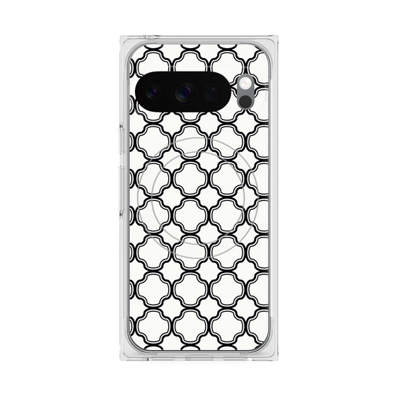 プレミアムスクエアケース with Pixelsnap［ Moroccan3 - Black ］