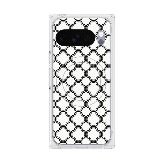 プレミアムスクエアケース with Pixelsnap［ Moroccan3 - Black ］