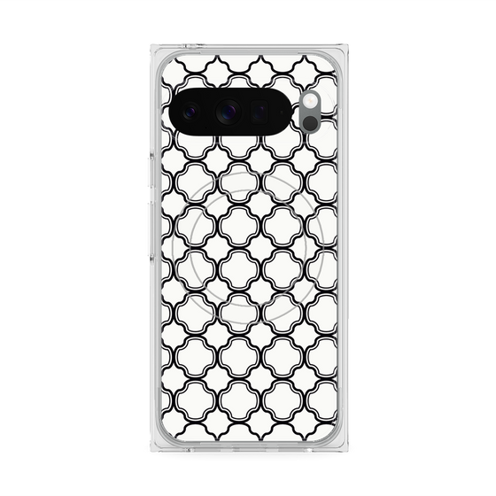 プレミアムスクエアケース with Pixelsnap［ Moroccan3 - Black ］