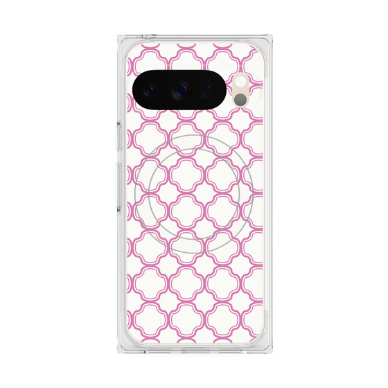 プレミアムスクエアケース with Pixelsnap［ Moroccan3 - Pink ］