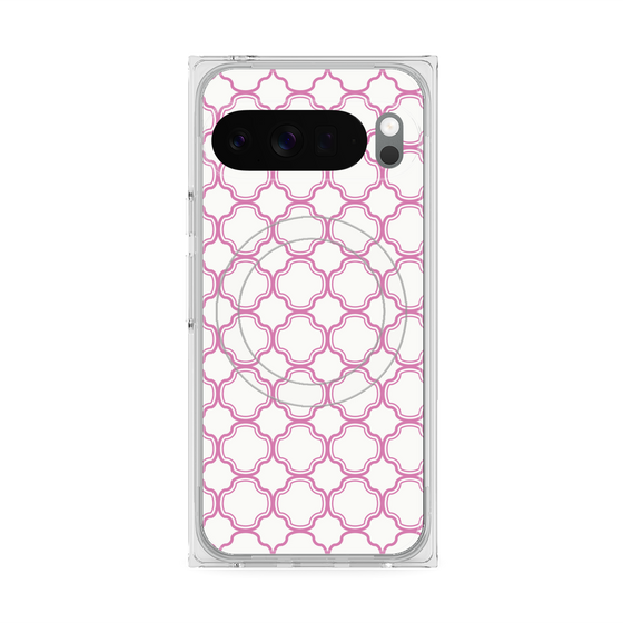 プレミアムスクエアケース with Pixelsnap［ Moroccan3 - Pink ］