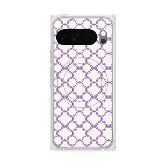 プレミアムスクエアケース with Pixelsnap［ Moroccan3 - Purple ］