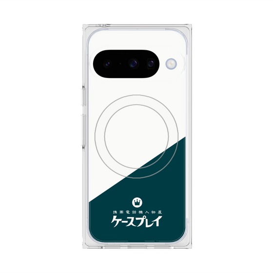 プレミアムスクエアケース with Pixelsnap［ CASEPLAY Retro - Green ］