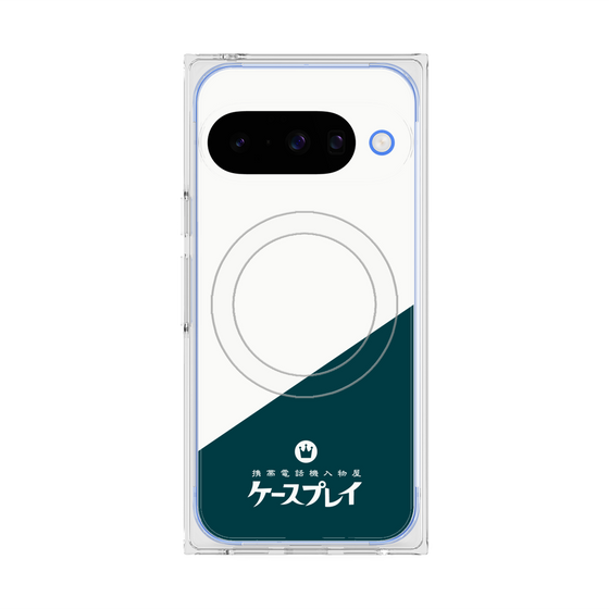 プレミアムスクエアケース with Pixelsnap［ CASEPLAY Retro - Green ］