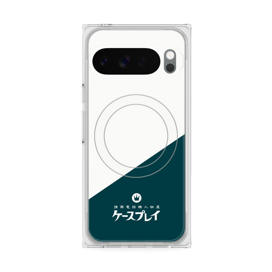 プレミアムスクエアケース with Pixelsnap［ CASEPLAY Retro - Green ］