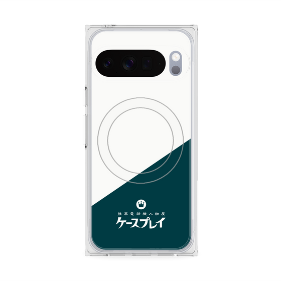 プレミアムスクエアケース with Pixelsnap［ CASEPLAY Retro - Green ］