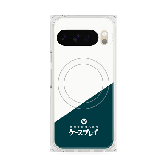 プレミアムスクエアケース with Pixelsnap［ CASEPLAY Retro - Green ］