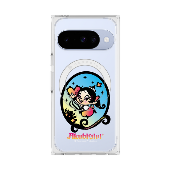 プレミアムスクエアケース with Pixelsnap［ アクビガール - オーバル ］