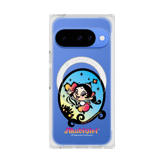 プレミアムスクエアケース with Pixelsnap［ アクビガール - オーバル ］