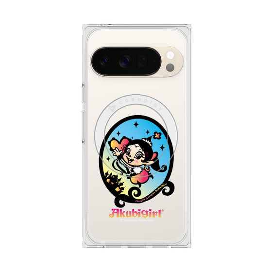 プレミアムスクエアケース with Pixelsnap［ アクビガール - オーバル ］