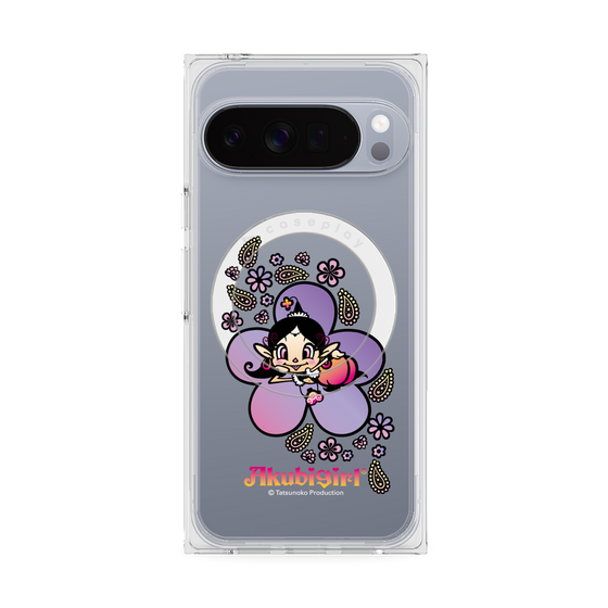 プレミアムスクエアケース with Pixelsnap［ アクビガール - フラワー ］