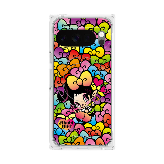 プレミアムスクエアケース with Pixelsnap［ アクビガール - リボン ］