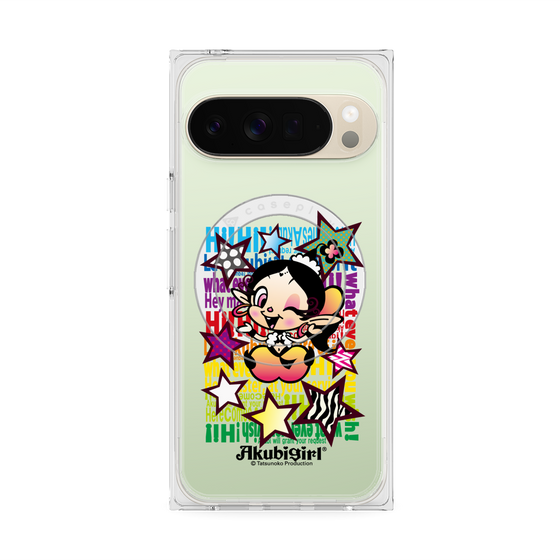 プレミアムスクエアケース with Pixelsnap［ アクビガール - スター ］