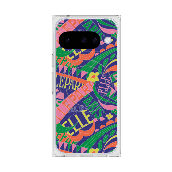 プレミアムスクエアケース with Pixelsnap［ ELLE - ナチュラル ］