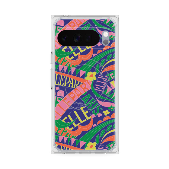プレミアムスクエアケース with Pixelsnap［ ELLE - ナチュラル ］