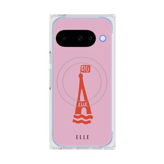 プレミアムスクエアケース with Pixelsnap［ ELLE - PARIS ］
