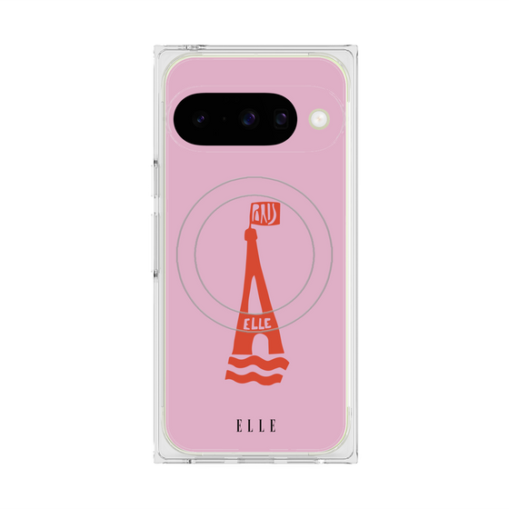 プレミアムスクエアケース with Pixelsnap［ ELLE - PARIS ］
