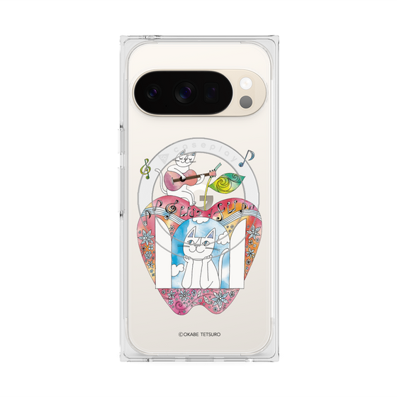 プレミアムスクエアケース with Pixelsnap［ おかべてつろう - きみの心が聴こえてくるよ ］