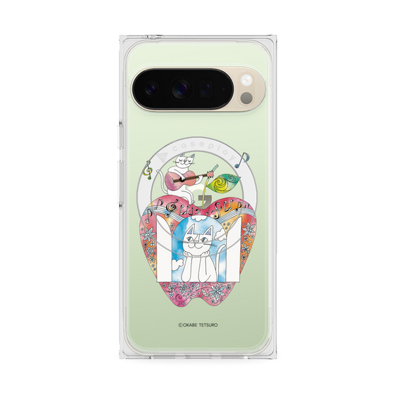 プレミアムスクエアケース with Pixelsnap［ おかべてつろう - きみの心が聴こえてくるよ ］