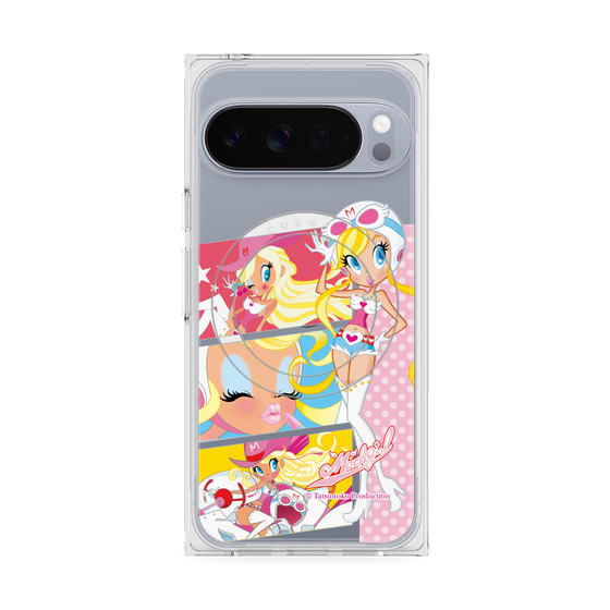 プレミアムスクエアケース with Pixelsnap［ マッハガール - コミック風 ］