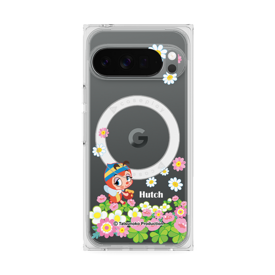 プレミアムスクエアケース with Pixelsnap［ 昆虫物語 みなしごハッチ - 花 ］
