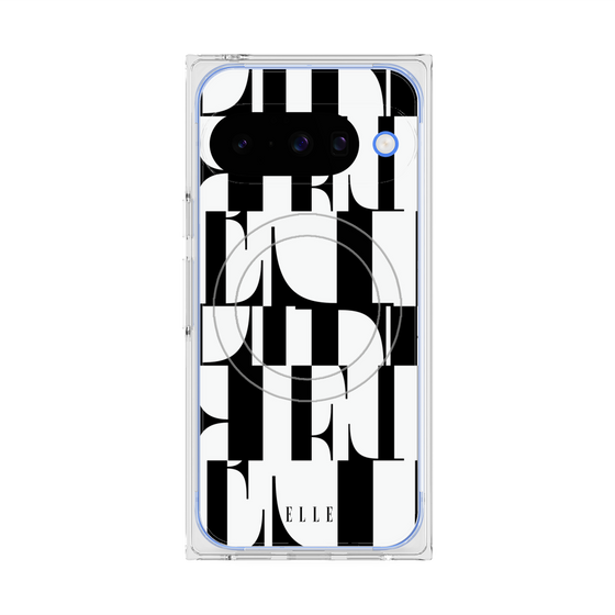 プレミアムスクエアケース with Pixelsnap［ ELLE - カットロゴ ］