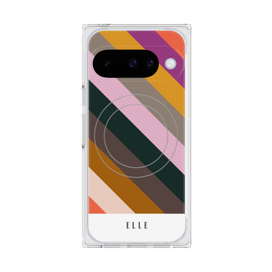 プレミアムスクエアケース with Pixelsnap［ ELLE - チック- オータム ］