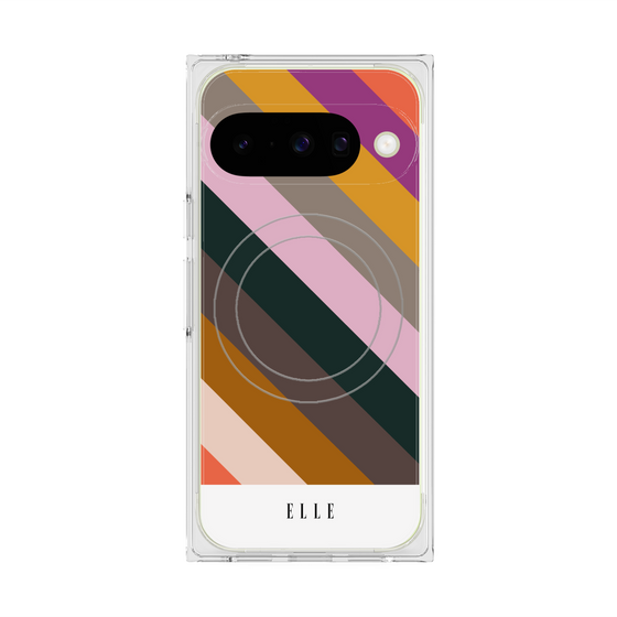 プレミアムスクエアケース with Pixelsnap［ ELLE - チック- オータム ］