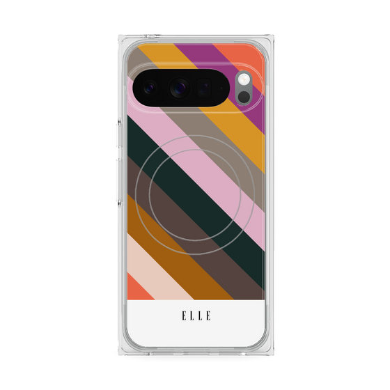 プレミアムスクエアケース with Pixelsnap［ ELLE - チック- オータム ］
