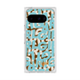 プレミアムスクエアケース with Pixelsnap［ ELLEgirl - ミックスロゴ - Pale blue ］
