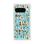 プレミアムスクエアケース with Pixelsnap［ ELLEgirl - ミックスロゴ - Pale blue ］