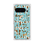 プレミアムスクエアケース with Pixelsnap［ ELLEgirl - ミックスロゴ - Pale blue ］