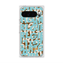 プレミアムスクエアケース with Pixelsnap［ ELLEgirl - ミックスロゴ - Pale blue ］