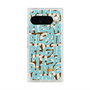 プレミアムスクエアケース with Pixelsnap［ ELLEgirl - ミックスロゴ - Pale blue ］