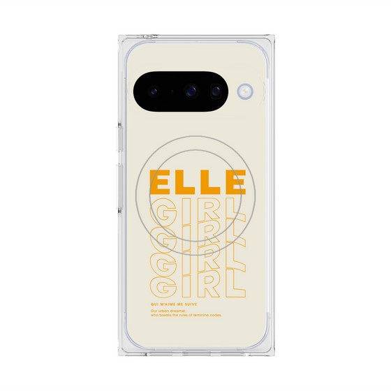 プレミアムスクエアケース with Pixelsnap［ ELLEgirl - ロゴ ］
