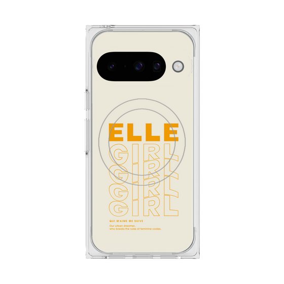 プレミアムスクエアケース with Pixelsnap［ ELLEgirl - ロゴ ］
