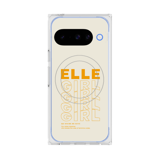 プレミアムスクエアケース with Pixelsnap［ ELLEgirl - ロゴ ］