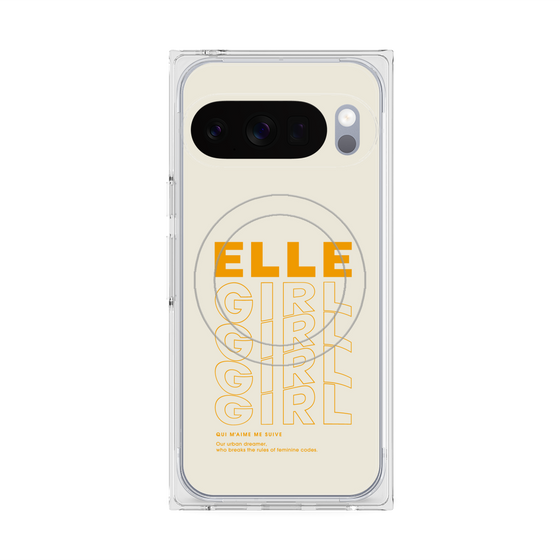 プレミアムスクエアケース with Pixelsnap［ ELLEgirl - ロゴ ］