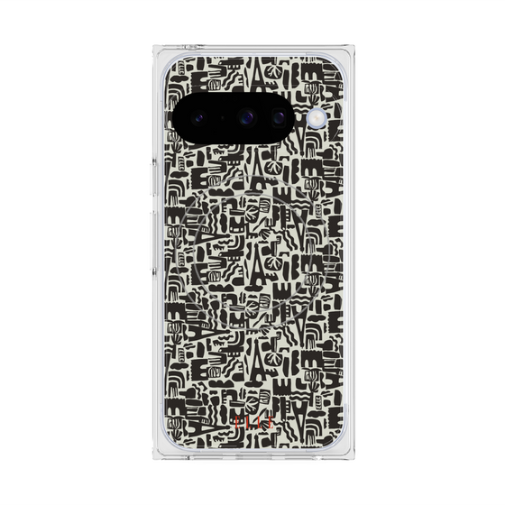 プレミアムスクエアケース with Pixelsnap［ ELLE - パリの街 ］