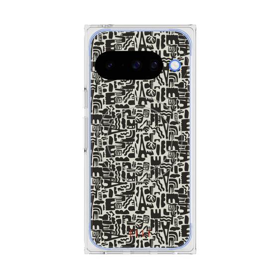 プレミアムスクエアケース with Pixelsnap［ ELLE - パリの街 ］