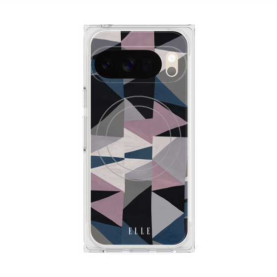 プレミアムスクエアケース with Pixelsnap［ ELLE - ペイント ］