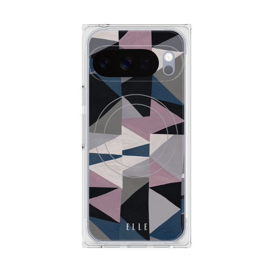 プレミアムスクエアケース with Pixelsnap［ ELLE - ペイント ］