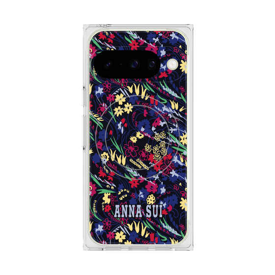プレミアムスクエアケース with Pixelsnap［ ANNA SUI - スワーリングフワラー ］