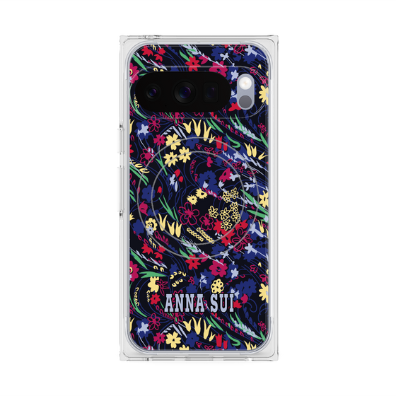 プレミアムスクエアケース with Pixelsnap［ ANNA SUI - スワーリングフワラー ］