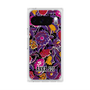 プレミアムスクエアケース with Pixelsnap［ ANNA SUI - ガーデンフワラー - マゼンタ ］