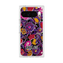 プレミアムスクエアケース with Pixelsnap［ ANNA SUI - ガーデンフワラー - マゼンタ ］