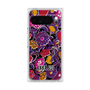 プレミアムスクエアケース with Pixelsnap［ ANNA SUI - ガーデンフワラー - マゼンタ ］
