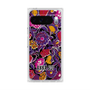 プレミアムスクエアケース with Pixelsnap［ ANNA SUI - ガーデンフワラー - マゼンタ ］